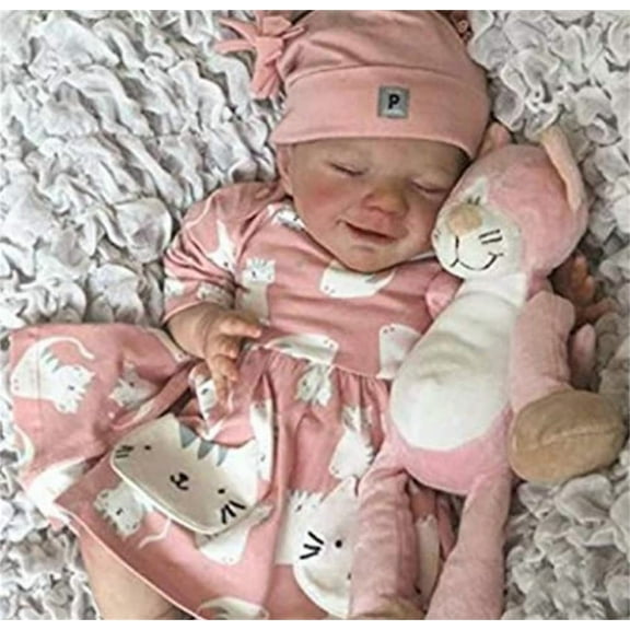 Reborn Baby Dolls - 18 Inch Realistic Newborn Girl Doll Poseable Limbs Real Life Baby Doll with Gift Box for Kids Age 3+