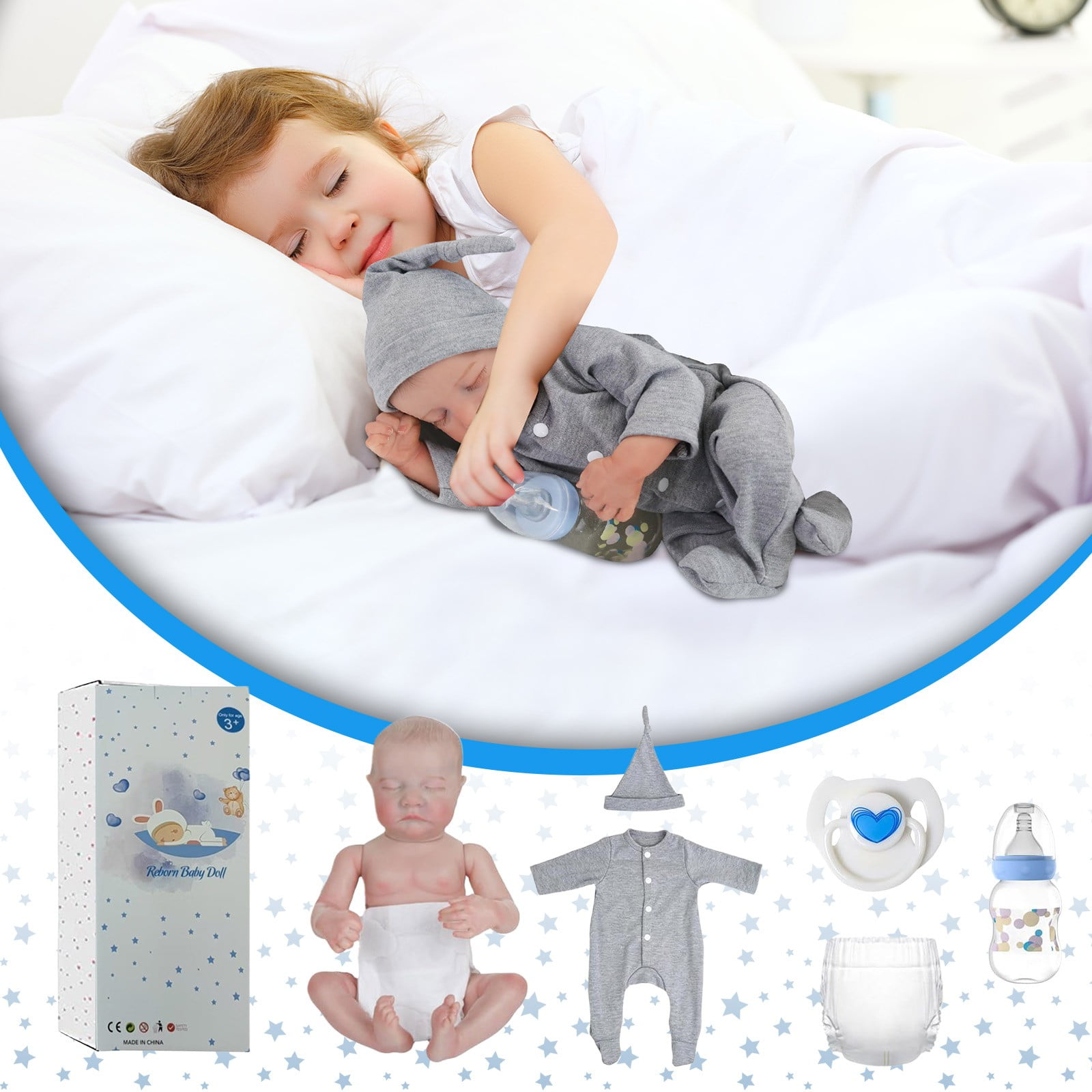 Scnbom – Lot De 4 Couches Réutilisables Pour Poupée – Taille 17-24 Pouces – Compatible Baby Alive – Cadeau Enfant