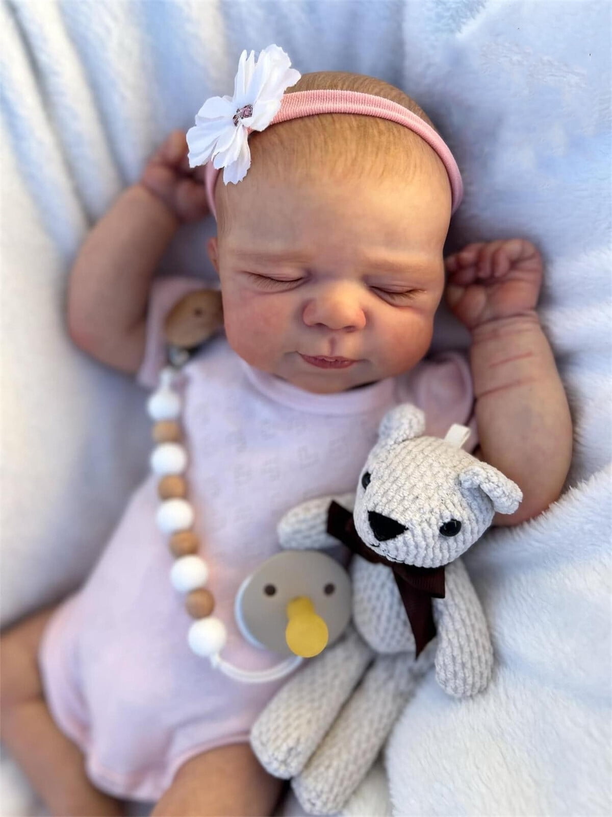 Reborn Baby Dolls, 18 inches Cloth Body Sleeping Realistic Baby Doll, Lifelike Newborn Real Life Baby Doll with Toy Accessories Gift for Kids Age 3+