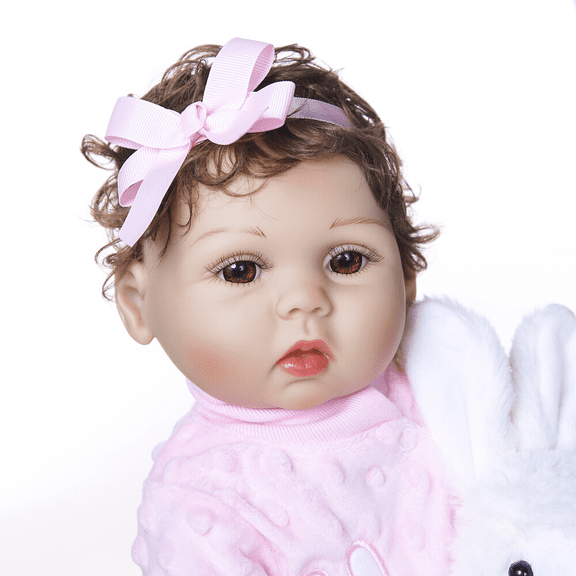 Reborn Baby Dolls 19 inch Lifelike Adorable Newborn Full Body Vinyl Waterproof Real Life Baby with Outfit and Feeding Toy for Kids Age 3+