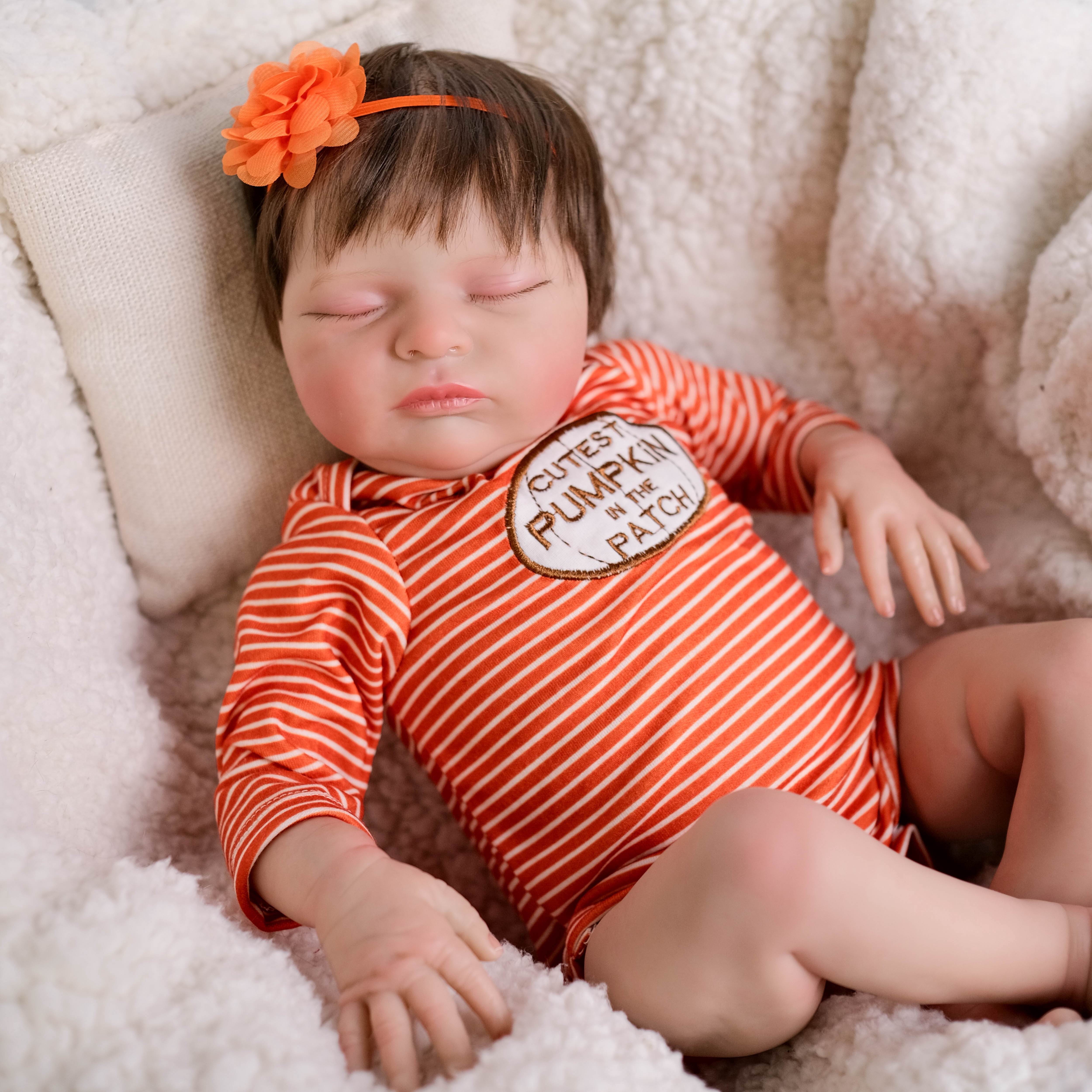 Reborn Baby Dolls 19 inch Lifelike Cute Soft Body Handmade Real Life Baby Real Newborn Dolls with Complete Accessories for Age 3 and Up