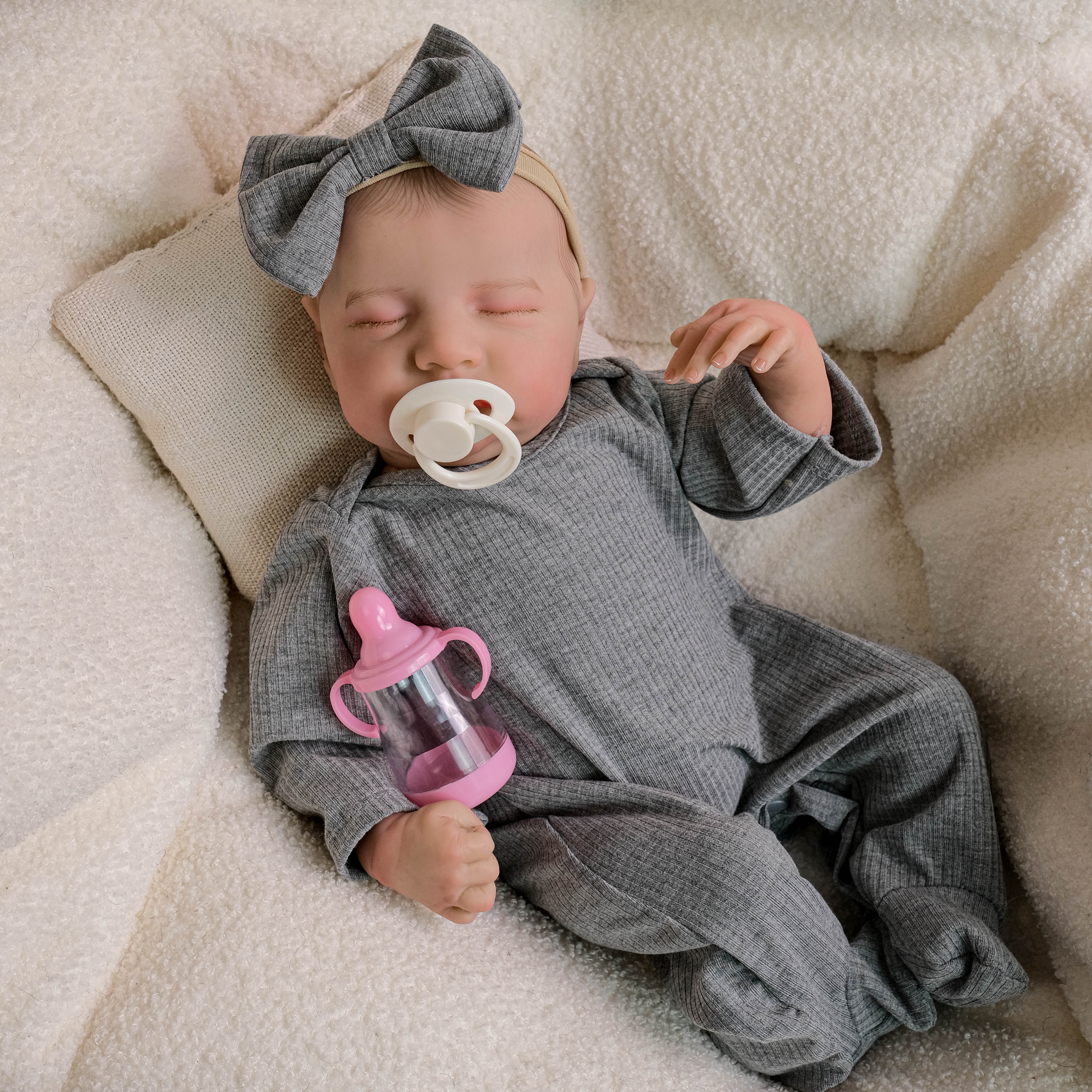 Reborn Baby Dolls - 19 inch Realistic Baby Doll Cloth Body Real Life Baby Dolls with Accessories Perfect for Cuddling, Playtime, and Gift Giving