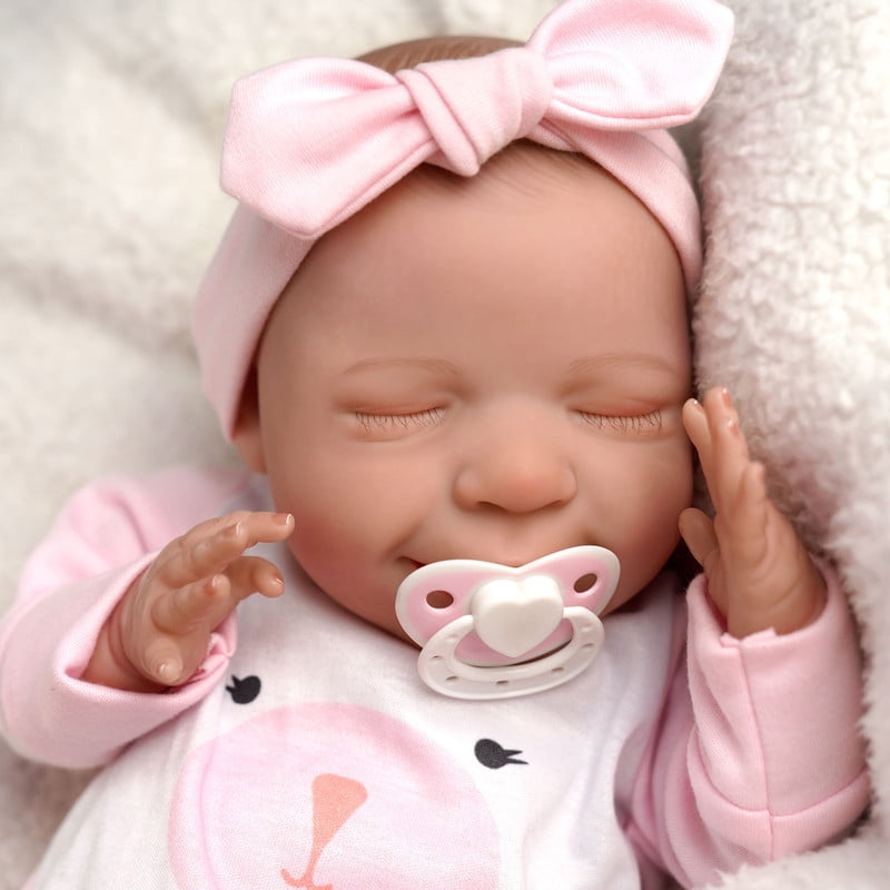 kobber Moralsk tolv Reborn Baby Dolls 20 inch Realistic Newborn Baby Dolls Full Body Vinyl  Sleeping Baby Girl Real Life Baby Dolls with Toy Accessories Gift Set for  Kids Age 3+ - Walmart.com
