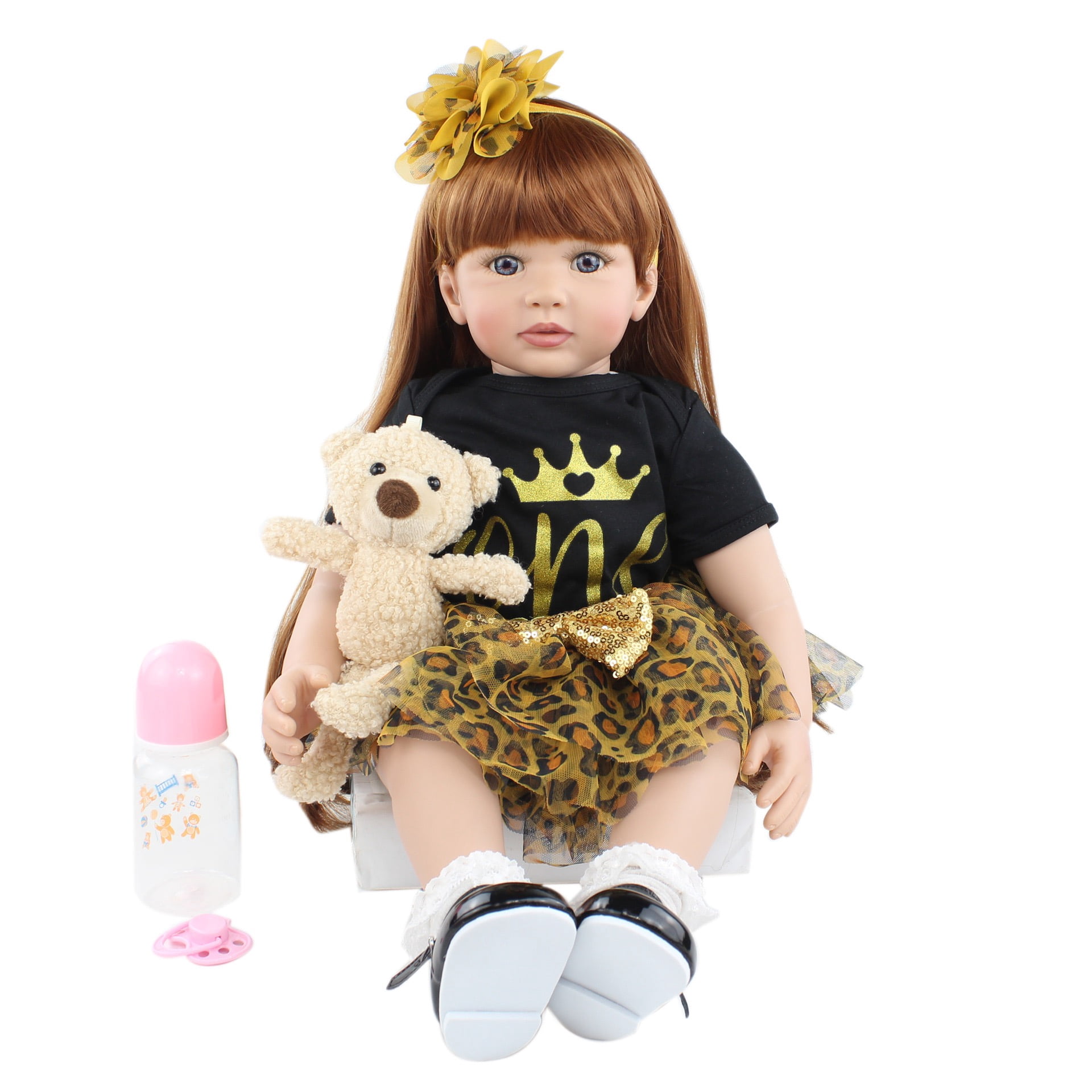 Reborn Baby Dolls 24 Inch Lifelike Cute Soft Body Poseable Limbs Realistic Newborn Baby Dolls With Doll Accessories And Gift Box for 3+ Year Old Kids