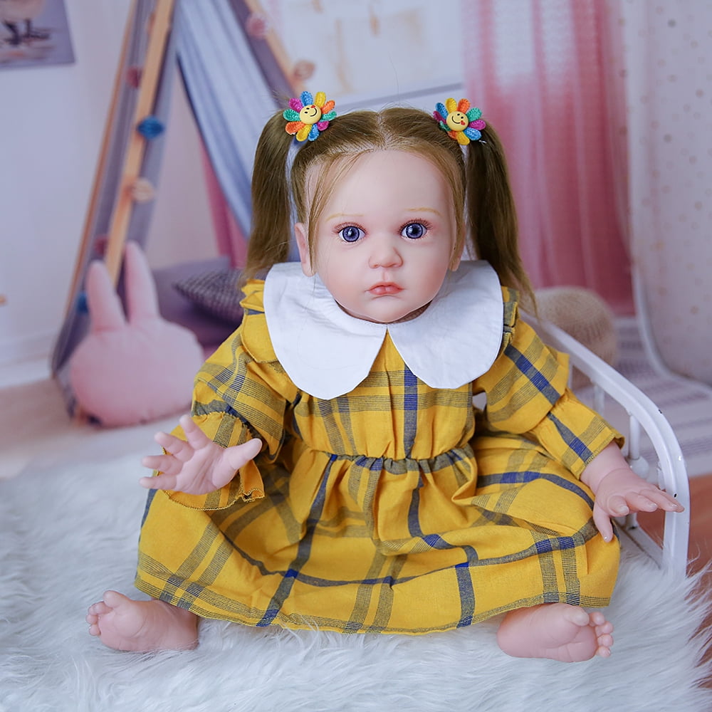 Reborn Baby Dolls 24 Inch White Skin with Soft Body Lifelike Realistic