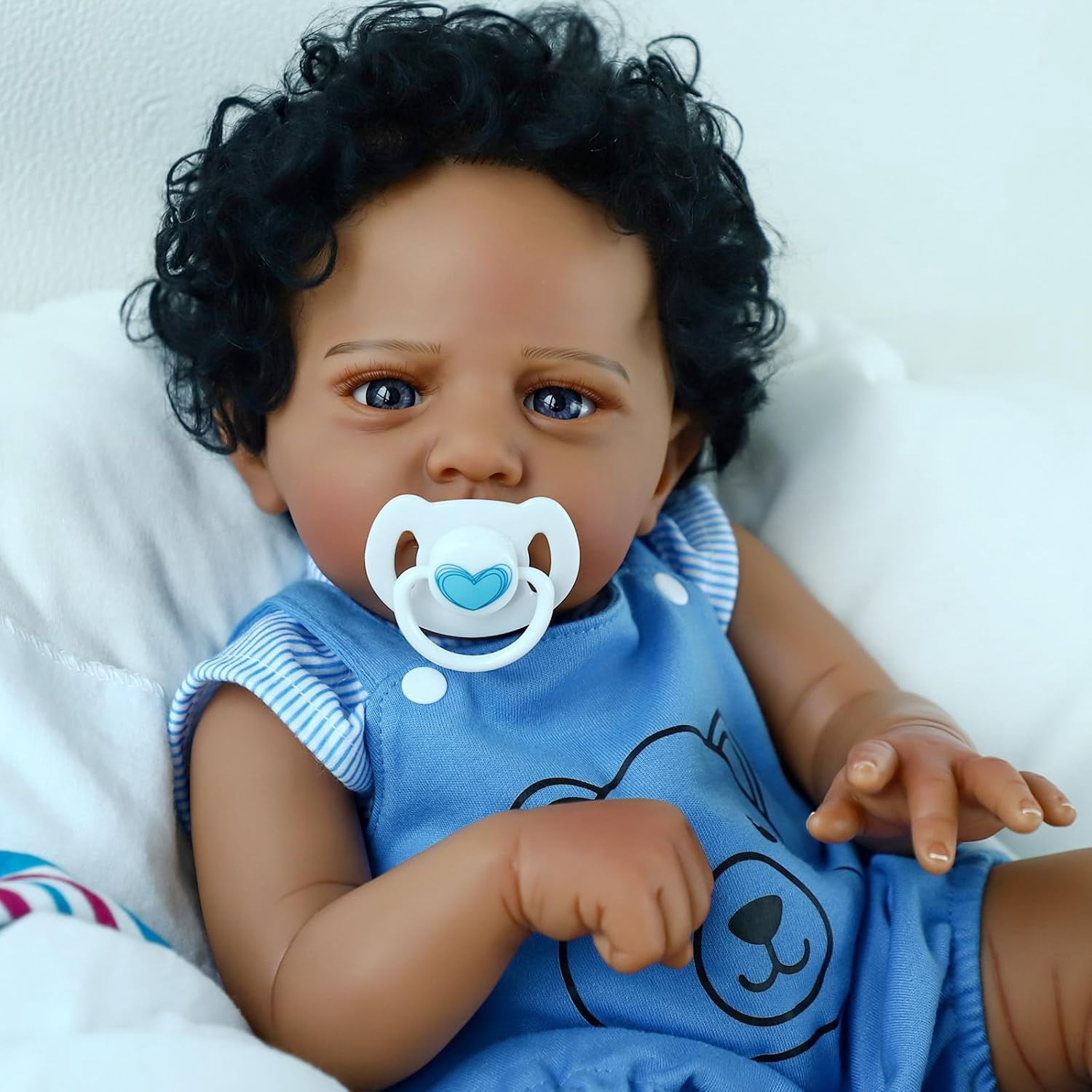 Reborn Baby Dolls Black- 20 Inch Realistic African American Newborn Doll Lifelike Weighted Soft Body Real Life Baby Dolls Gift