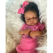 Reborn Baby Dolls Black Girl Doll 20" - Lifelike African American Realistic-Newborn Cloth Body with Toy Accessories Gift for Kids Age 3+