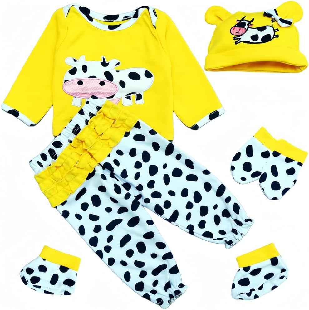 Reborn Baby Dolls Clothes for 17-22 Inch Newborn Baby Doll Girl, Baby Doll Clothes Outfit Accessories fit 17-22 Inch Baby Doll Girl (Elephant Pattern)