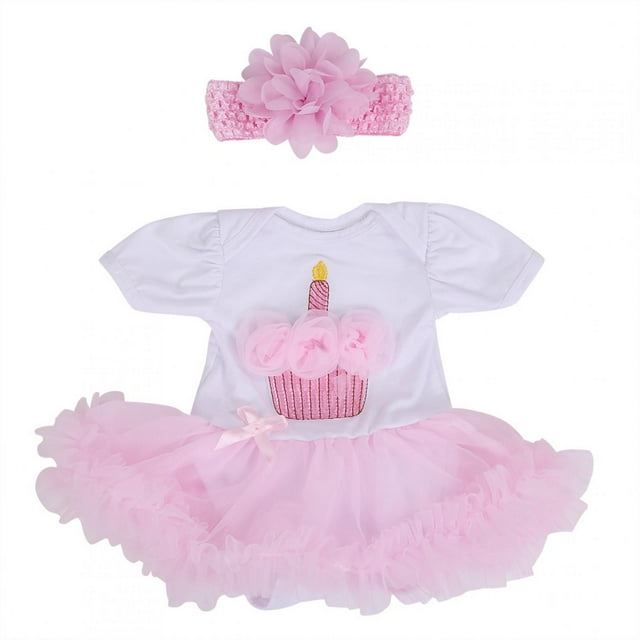 Reborn Baby Dolls Clothes Outfit Accessories Pink Princess Dress for 20