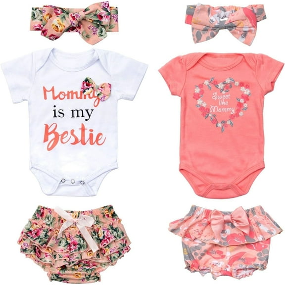 Reborn Baby Dolls Girl Clothes 20-22 inch Newborn Baby Doll Clothes Accessories 6 Pieces Set