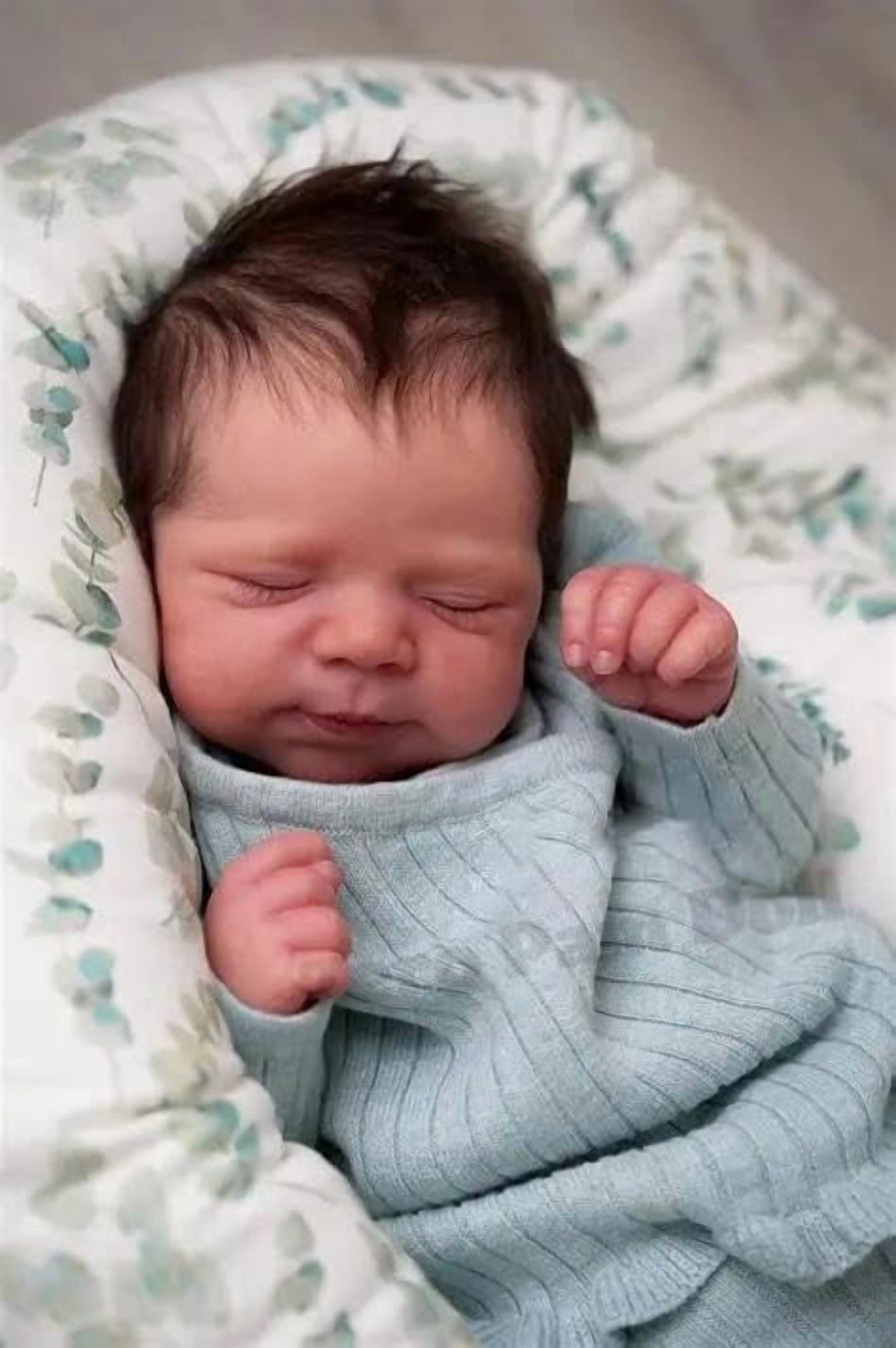 Reborn Baby Dolls, Silicone Baby Doll,18-inch Silicone Babys Dolls with Soft Cloth Body,Posable 3D Skin Realistic Babies,Real Life Babies,Life-Like Newborn with Accessories,Sleeping Newborn