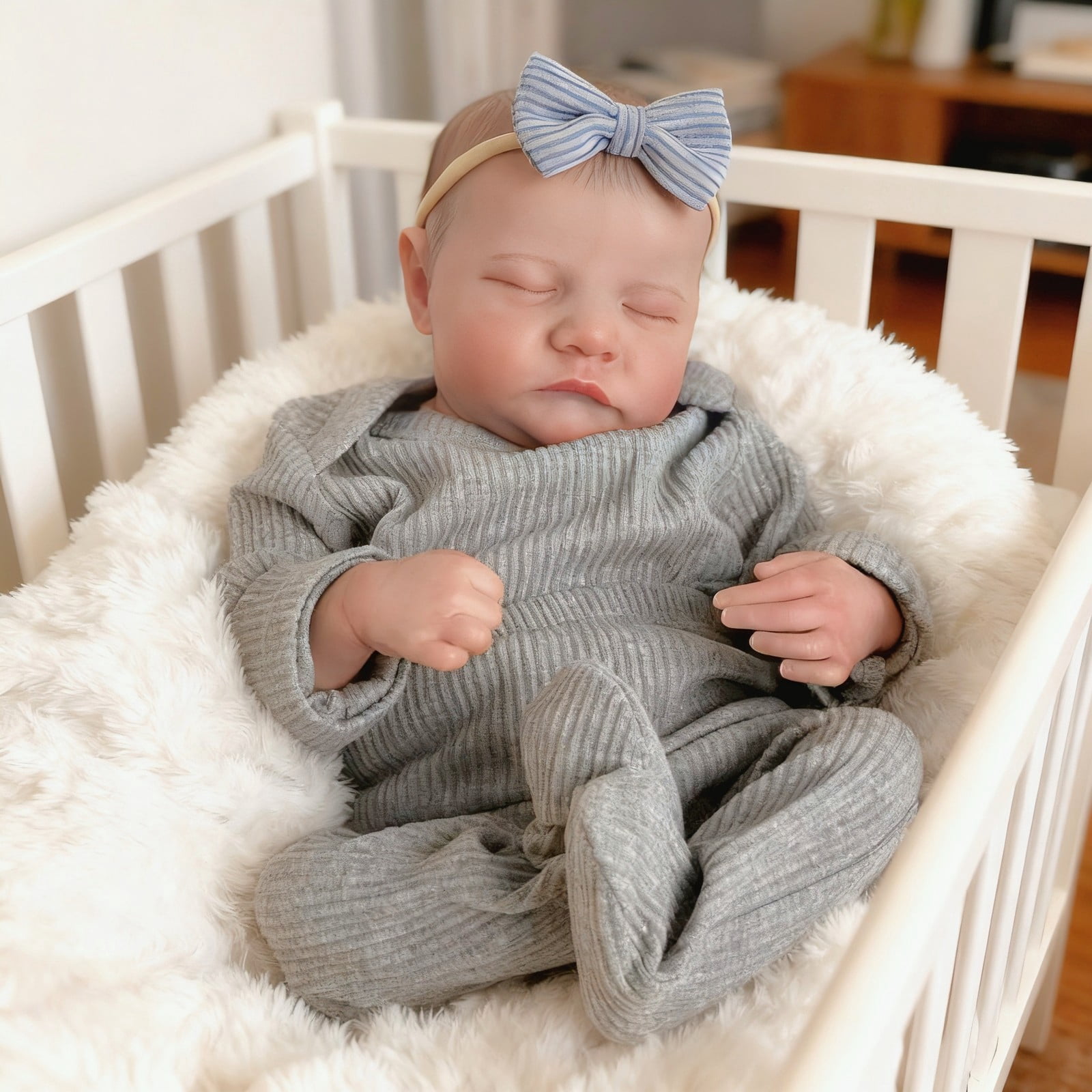 Reborn Baby Dolls, Sleeping 19 inch Realistic Newborn Baby Dolls with Soft Cloth Body, Real Life Baby with Doll Accessories for Kids Age 3 +
