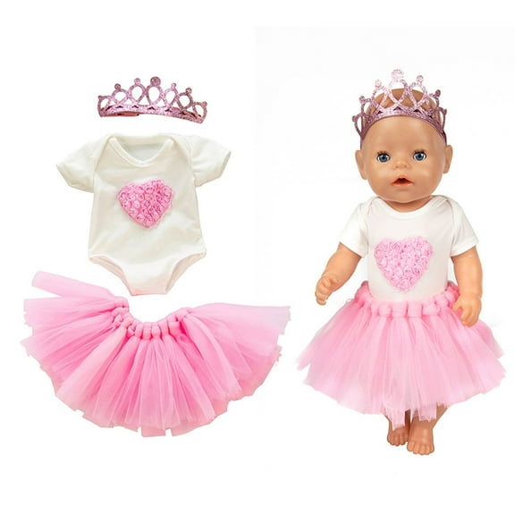 Reborn Doll Clothes, 18 Inch Doll Outfit Dress Up Costume, Simulation Baby Doll Fashion Clothing For Girls, Pretend Play Christmas Birthday Gift Doll Accessories