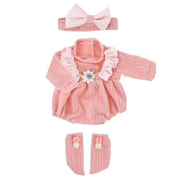 Reborn Doll Clothes, Simulation Doll Outfit, Christmas Dress Set for 18 Inch Dolls, Elastic Material, Easy to Wear and Remove, Suitable for Holiday Gatherings and Special Dress Up Occasions
