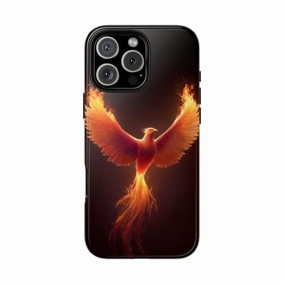 Reborn Phoenix Fire Soaring Flame Aura Art Case for iPhone 17 16 15 14 13 12 11 Pro Max