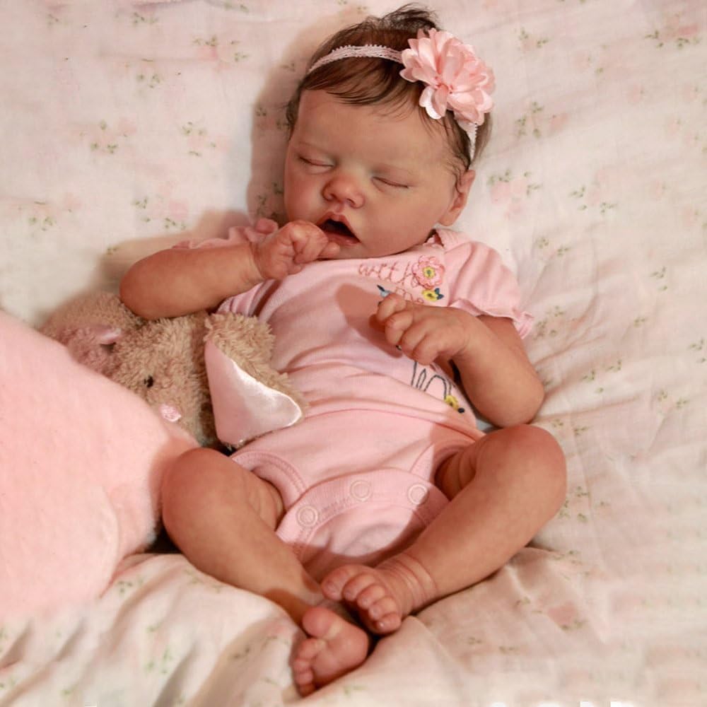 Muñeca Bebé Reborn de 17 Pulgadas Realista, Cuerpo de Tela Suave, Juguete para Niños 3+