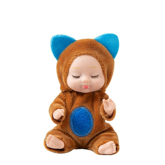 Reborn Sleep Sack Baby Dolls - Mini Cute Realistic Sleeping Dolls, Soft Plush Sleepy Baby Figurines for Boys Girls, Decor & Gift