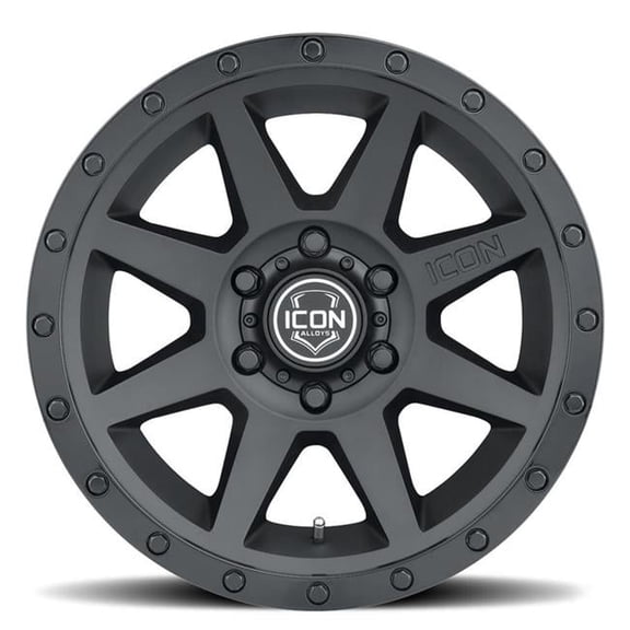 Rebound 17 x 8.5 5 x 5 Bolt Pattern 6 mm Offset 4.5 in. Backspacing 71.5 mm Bore Double Wheel, Black
