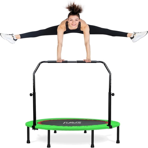 Rebounder Trampoline for Adults 450/550 LBS Foldable Mini Trampoline 40" Fitness Rebounders Adjustable Foam Handle