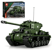 Reobrix M4A3E8 Sherman Tank Building Set, 836 Pcs WW2 American Military Tank Model Toy, Gift for Adults, Teens 14+