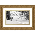 thumbnail image 1 of Rebro, Marcel 32x20 Gold Ornate Wood Framed with Double Matting Museum Art Print Titled - Freeriders, 1 of 4