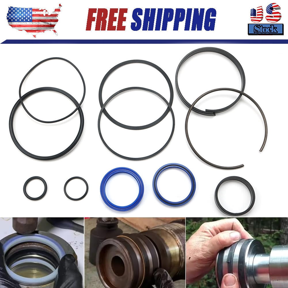 Rebuild Hydraulic Log Splitter Cylinder Rod Cylinder Seal Kit 4.0" Bore
