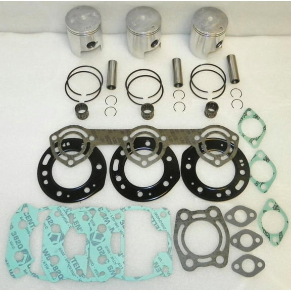 OEM Grade Rebuild Kit Compatible with 1992-1995 Polaris SL 650 SL STD 650 Fuji 647cc 3-Cyl 2-Stroke PWC 68HP 0.50Mm Over 65.50mm Engine Piston Quantity Weight Replaces 3240093