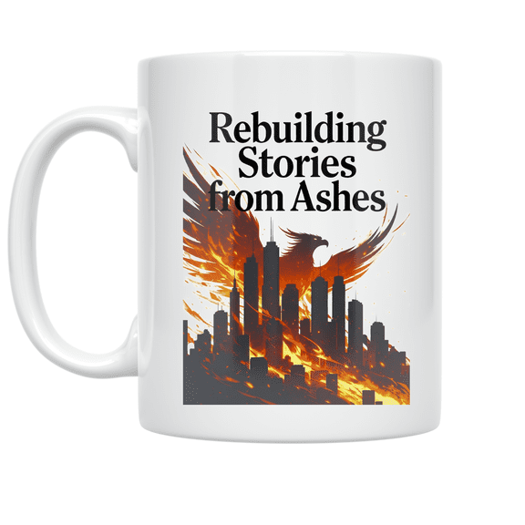 Rebuilding Stories from Ashes - Historical Fiction Lover - 11 oz Ceramic Coffee Mug