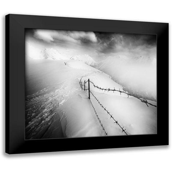 Rebustini 17x15 Black Modern Framed Museum Art Print Titled - Into the White