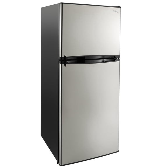RecPro 10 Cu Ft 12V RV Refrigerator | Frost-Free Fridge with Freezer | Double Door, Adjustable Shelves, Reversible Door, Built-In Lock | 23.5W x 26D x 59H | Off-Grid & Dry Camping Ready