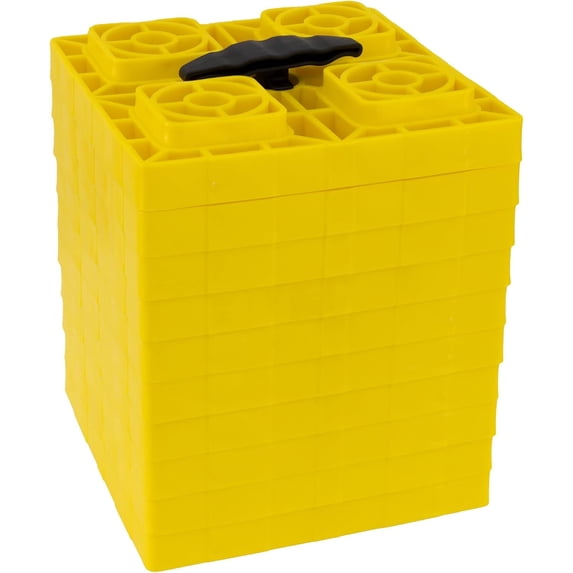 RecPro 10 Pack RV Leveling Blocks | Stackable Wheel Levelers with Carry Bag