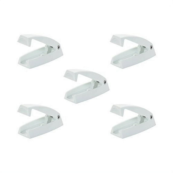 RecPro 16343-23, White Plastic Clip Latch, for RV 5 Piece