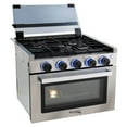 thumbnail image 1 of RecPro 17 Inch 3 Burner Propane RV Stove Gas Range without Hood, Silver, 1 of 12