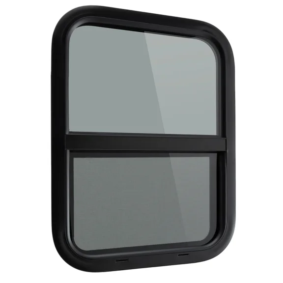 RecPro 18" x 24" RV Teardrop Slide Window With Trim Single Pack