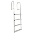thumbnail image 1 of RecPro 4 Step Aluminum Marine Grade Dock and Pier Stationary Ladder, Silver, 1 of 9