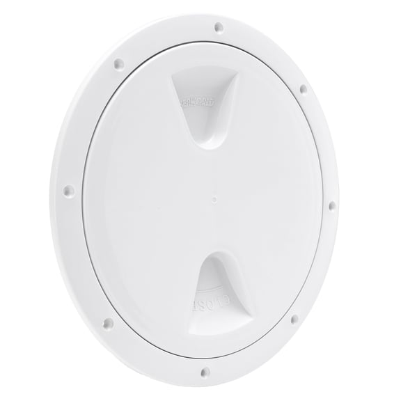 RecPro Marine Deck Plate Access Hatch 8" Opening | Hatch Cover with Removable Lid | Flush Mount ABS Access Port for Storage | Valve & Tanks | UV & Corrosion Resistant