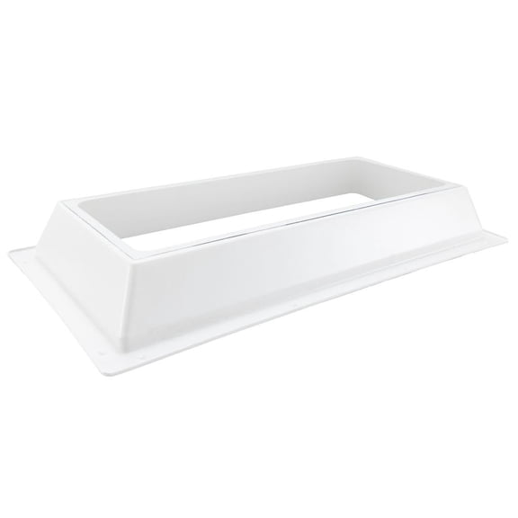RecPro RV 14" x 30" Inner Dome Skylight Clear Flat Arch with White Trim Ring | Universal Fit Acrylic RV & Camper Skylight Insert, | Heat Insulating Design | Allows Natural Light | Made in USA