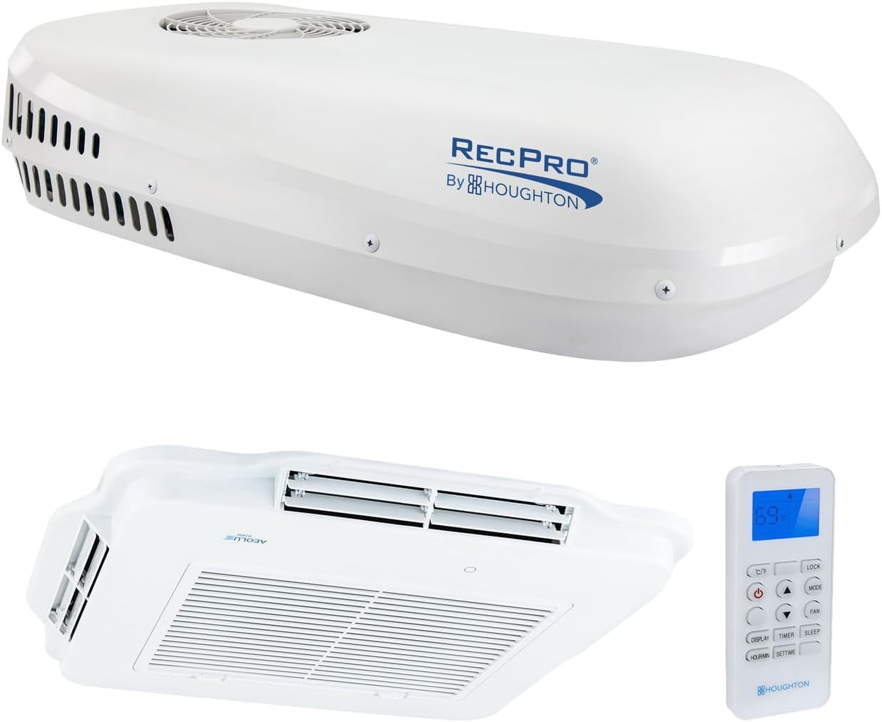 Ac For Rv RecPro RV 48V Air Conditioner Non-Ducted Low Profile | With Heat Pump ...