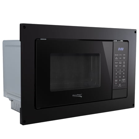 RecPro RV Air Fry Microwave Oven 1.1 Cu Ft Black | 900W | Built-In or Countertop Microwave with Air Fry, Grill, Bake & Convection Cooking | 11 Power Levels | Child Lock