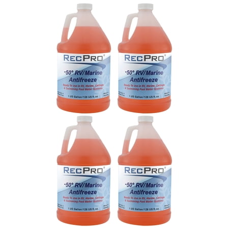 RecPro RV Antifreeze Concentrate Fluid for Winterizing Vehicles (4 Pack)