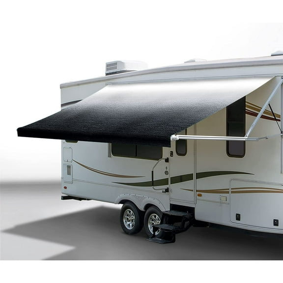 RecPro RV Awning Fabric Replacement | Width Options from 8 Feet to 22 Feet | Variety of Color Options | 8' (96") Length RV Awning | Premium Vinyl (18' - Actual Width 17' 1", Charcoal Fade)…