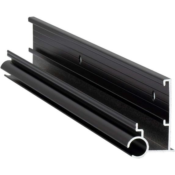 RecPro RV Awning Trim with Gutter | 92" Length | Aluminum | Made in USA (2 Trim Pieces, Black)