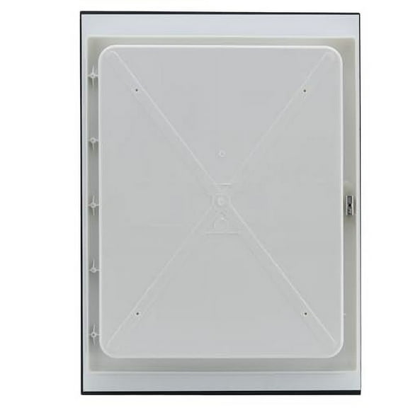 RecPro RV Bathroom Medicine Cabinet | 16 W x 22 H | Two Shelves | Frameless Polished Edge Mirror | Made in USA | White