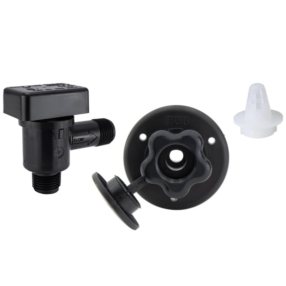 RecPro RV Black Tank Flush Sprayer with Spin Weld Fitting | 3" Inlet | ABS Plastic | Up to 125 PSI | Rust Resistant Sewer Tank Cleaner | Made in USA
