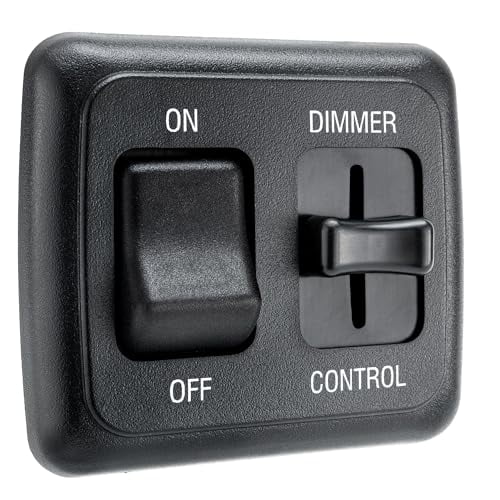 RecPro RV Dimmer Switch | 12V DC | High Side Dimmer Light Switch | Compatible with LED Lights | Made in America (Black)