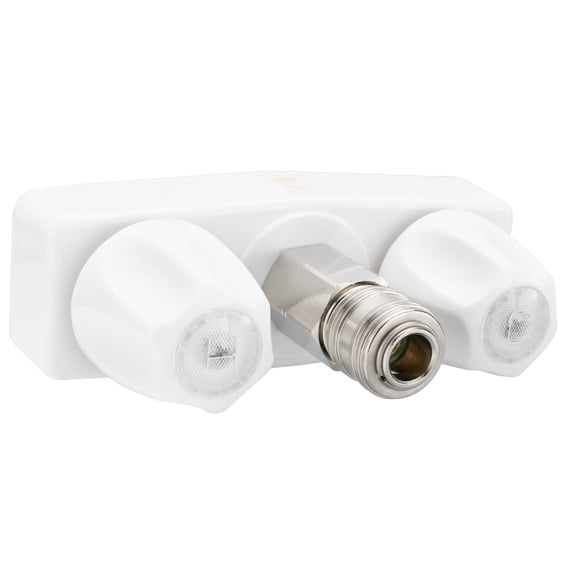 RecPro RV Exterior Faucet | Hot/Cold Metal High Pressure Sprayer with Brass Quick Connect