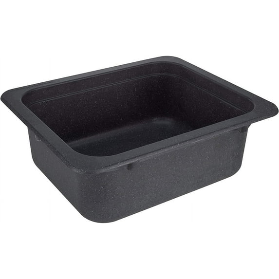 RecPro RV Kitchen or Bathroom Bar Sink | 15" X 13" | White or Black Granite | Single Plumbing Hole | Made in USA (Black Granite)