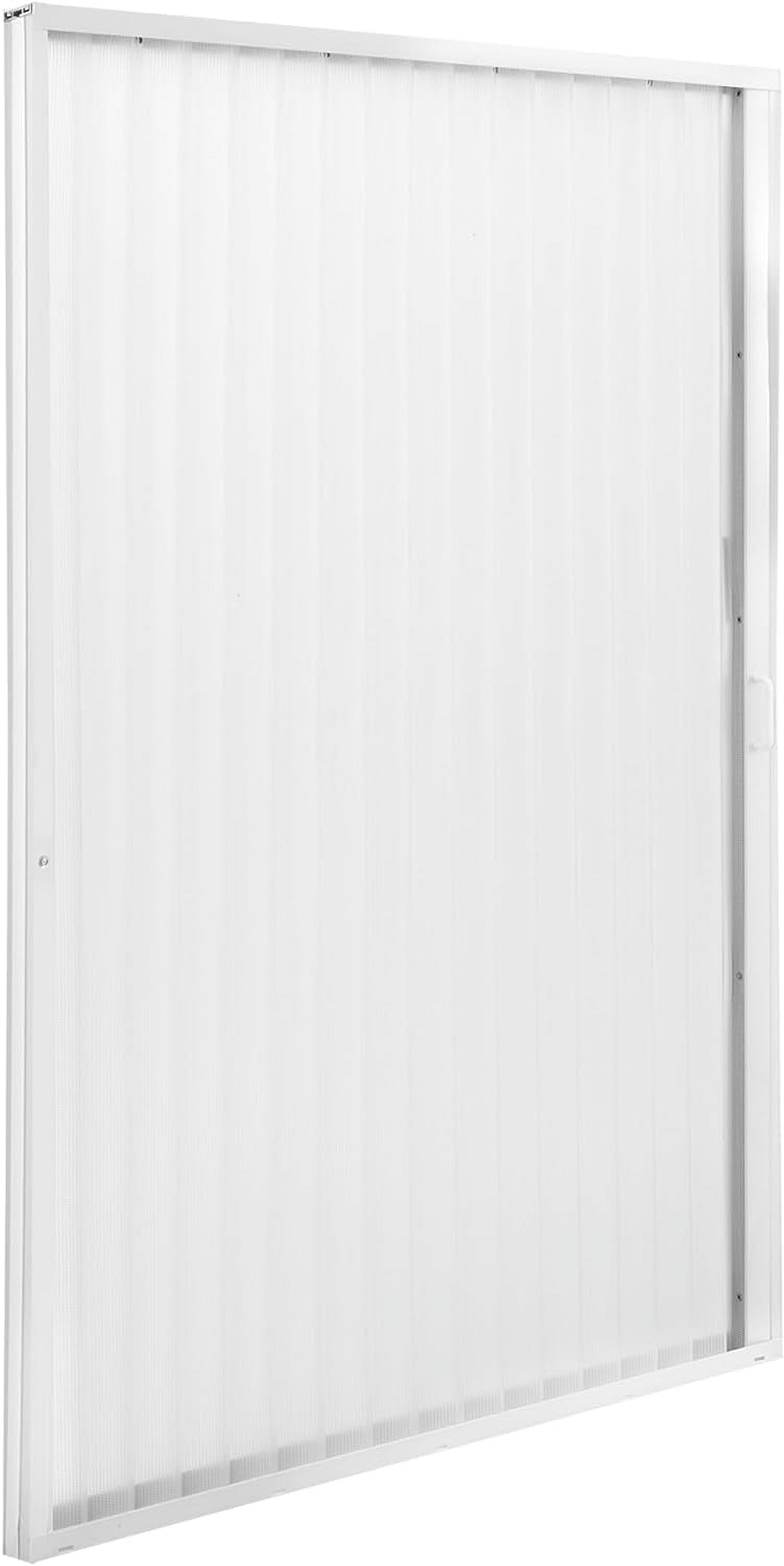RecPro RV Pleated Folding Shower Door and Frame | Sliding, Retractable, Wrinkle Free (White, 36" x 67")