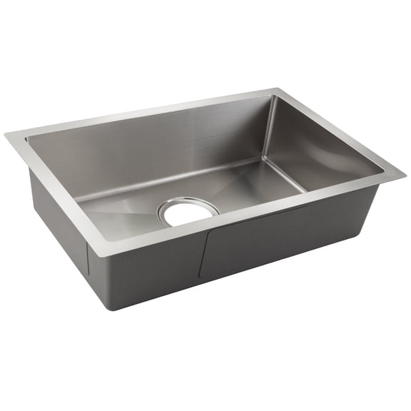 RecPro RV Single Bowl Kitchen Sink | 23" x 15" | Stainless Steel | Stain Resistant | Rear Center Drain