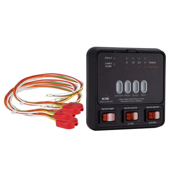RecPro RV Tank Monitor Panel M23 | KIB Replacement | Panel Only | Fresh Water or Holding Tank Level Sensor | Black